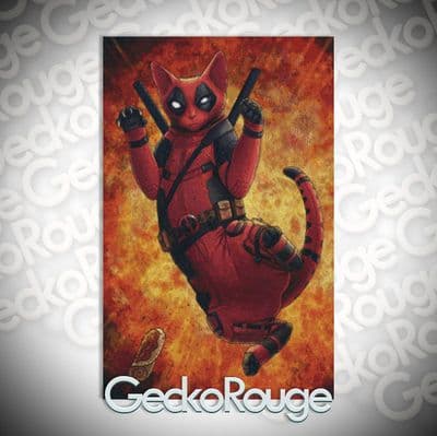 Deadpurr by J Parks Modern Cross Stitch Art Kit