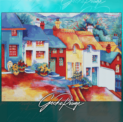 Devon Cottage by Jo-Anne Yelen Modern Cross Stitch Art Kit