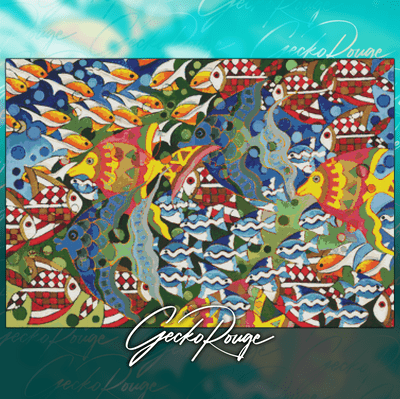 Doodle Fish by Jo-Anne Yelen Modern Cross Stitch Art Kit