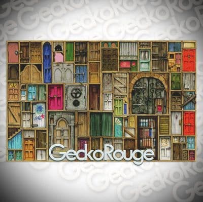Doors Closed  (Small)  Modern Cross Stitch Art Kit by Colin Thompson