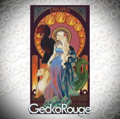 Dracarys by Dailen Ogden Illustration Modern Cross Stitch Art Kit