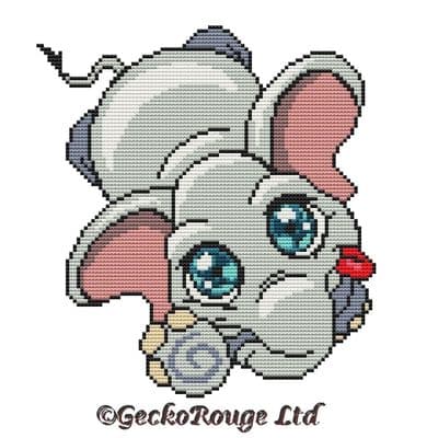 Elephant by Swirlies World Modern Cross Stitch Art Kit