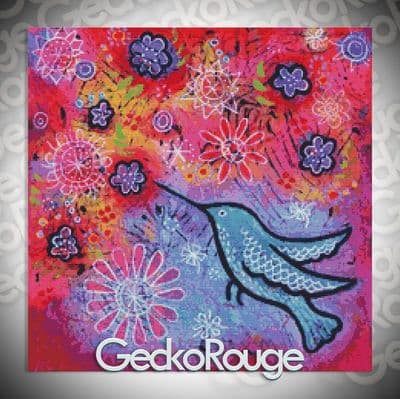 Flight of the Hummingbird by Lindy Gaskill Modern Cross Stitch Art Kit