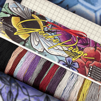 Bee by Lorna Laine - GeckoRouge Modern Cross Stitch Kit