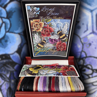 Floral Fusion Bumblebees by Lorna Laine Limited Edition Cross Stitch Kit