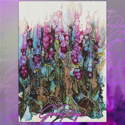 Foxgloves by  Katie Day Modern Cross Stitch Art Kit