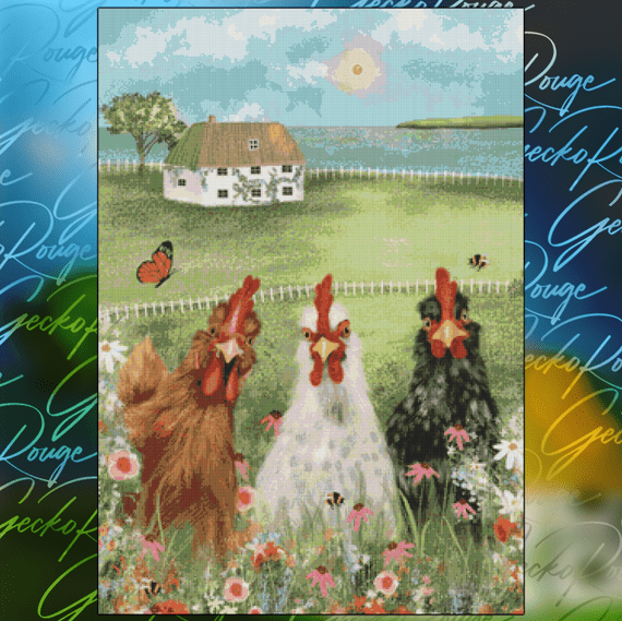 Free Range & Fabulous by Lia Contrino Modern Cross Stitch Art Kit