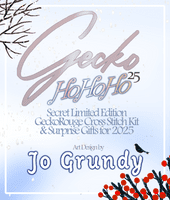 Gecko Hohoho 2025 Limited Edition Secret Cross Stitch Kit  & Gifts