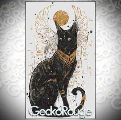 Gold Club Members Exclusive - Bastet - Myth Tober by Scandy Girl Modern Cross Stitch Art Kit