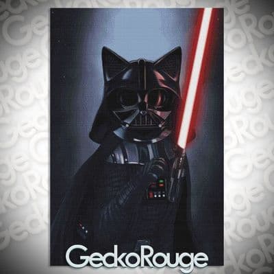Gold Club Members Exclusive - Vader Cat by J Parks Modern Cross Stitch Art Kit