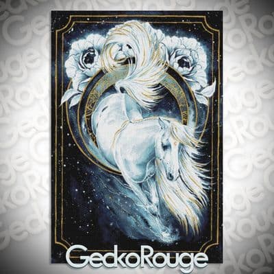 Golden Horse by Scandy Girl Modern Cross Stitch Art Kit