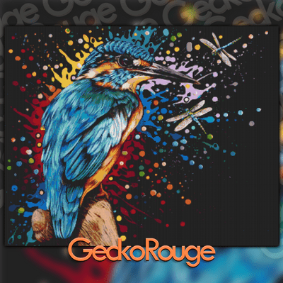 Gone  Fishing ( Kingfisher ) by Sophie Kilpatrick Modern Cross Stitch Art Kit