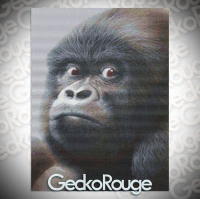 Gorilla by David Finney Modern Cross Stitch Art Kit