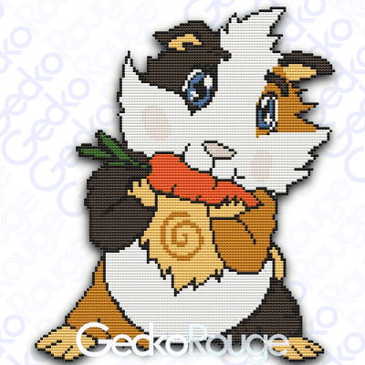 Guinea Pig, Gus by Swirlies World Modern Cross Stitch Art Kit