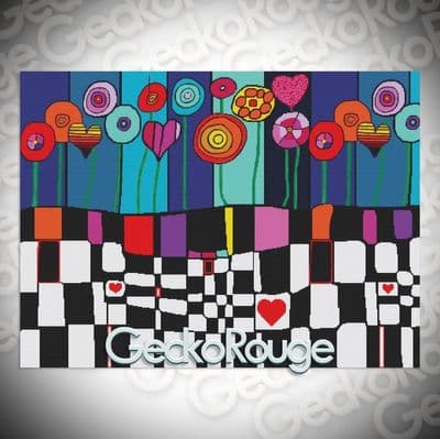 Happiness by Dora Ficher Modern Cross Stitch Art Kit