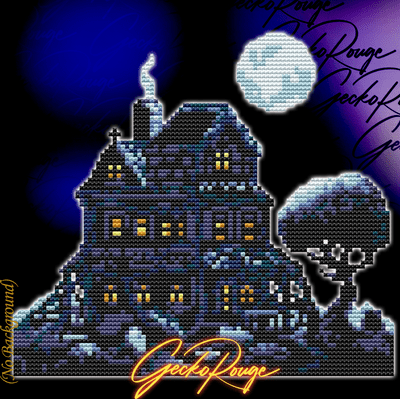 Haunted House by TerrorMango Modern Cross Stitch Art Kit