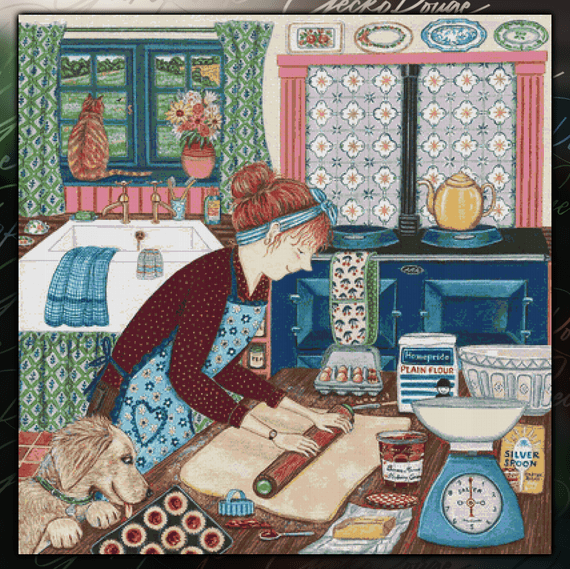 Home Baked Happiness by Lisa Davies Cross Stitch Kit
