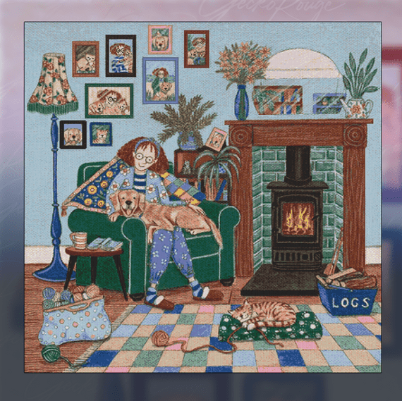 After The Walk by Lisa Davies- GeckoRouge Modern Cross Stitch Kit