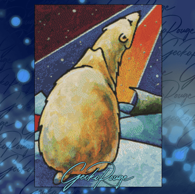 Ice Bear by Lesley D McKenzie Modern Cross Stitch Art Kit