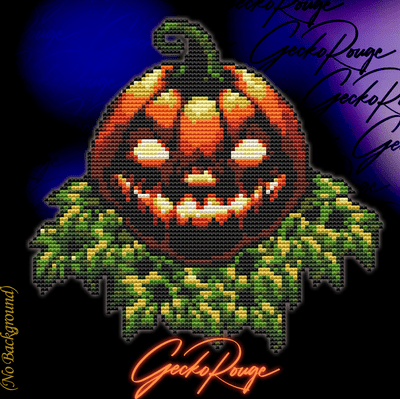 Jack-O-Lantern by TerrorMango Modern Cross Stitch Art Kit