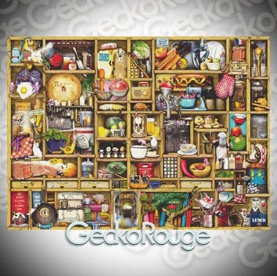 Kitchen Cupboard by Colin Thompson  Modern Cross Stitch  Art Kit - Extra Large Kit