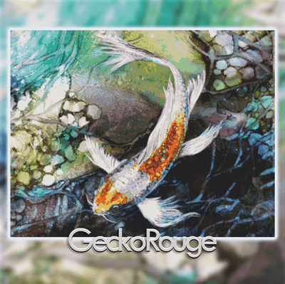 Koi by  Katie Day Modern Cross Stitch Art Kit