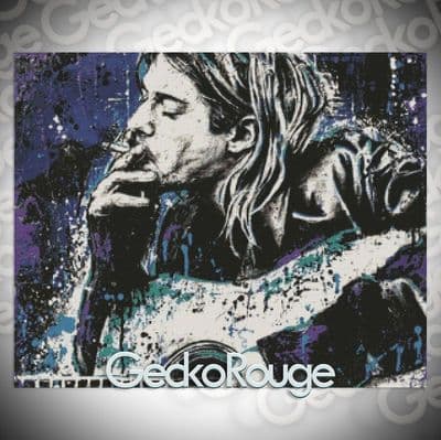 Kurt Cobain by Sara Bowersock Modern Cross Stitch Art Kit