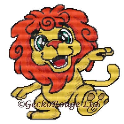 Lion, Lucas by Swirlies World Modern Cross Stitch Art Kit