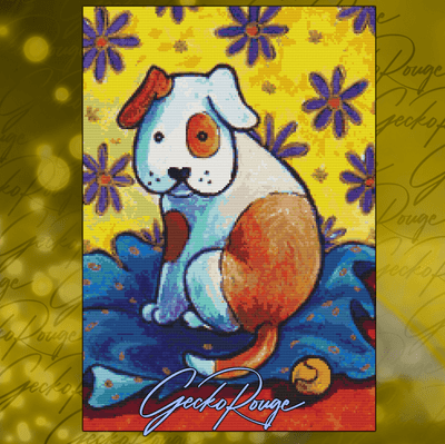 Little Dog by Lesley D McKenzie Modern Cross Stitch Art Kit