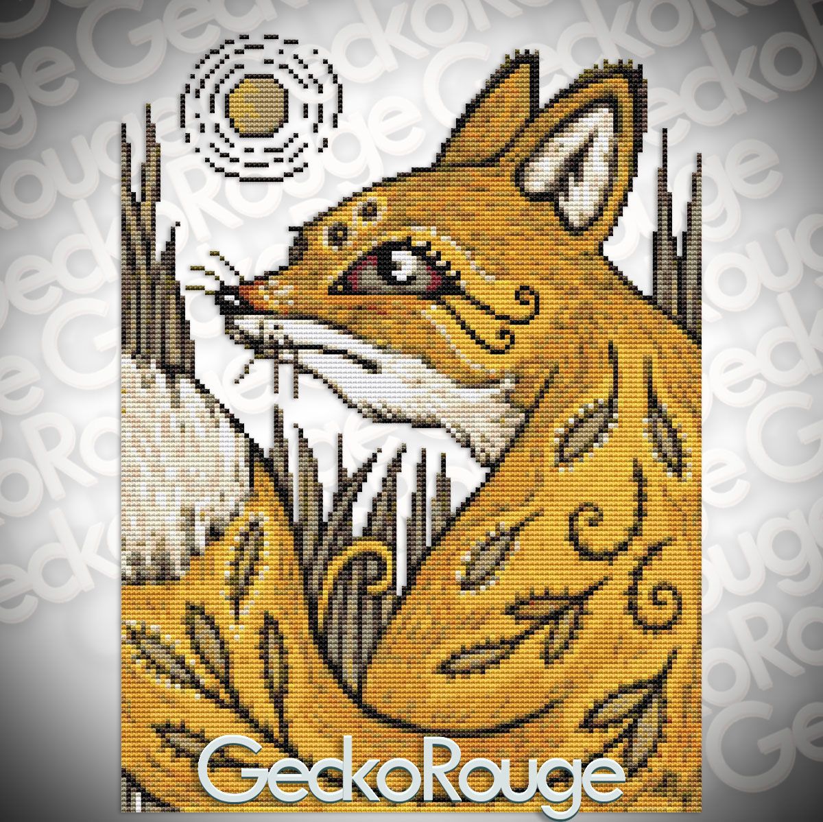 Modern cross stitch kits by GeckoRouge. Cross stitch art designs by