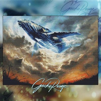 My Dream Whale  by Zazac Namoo / Eruda Art Modern Cross Stitch Art Kit