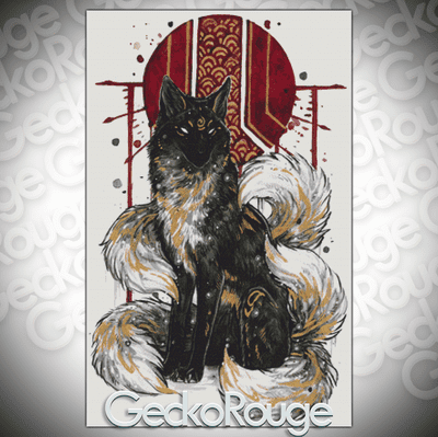 Myth Tober Kitsune by Scandy Girl  Modern Cross Stitch Art Kit