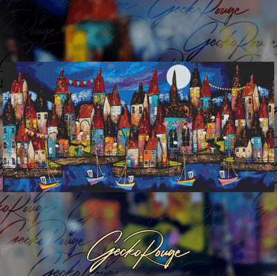 New Style Moonlight by Rozanne Bell Modern Cross Stitch Art Kit