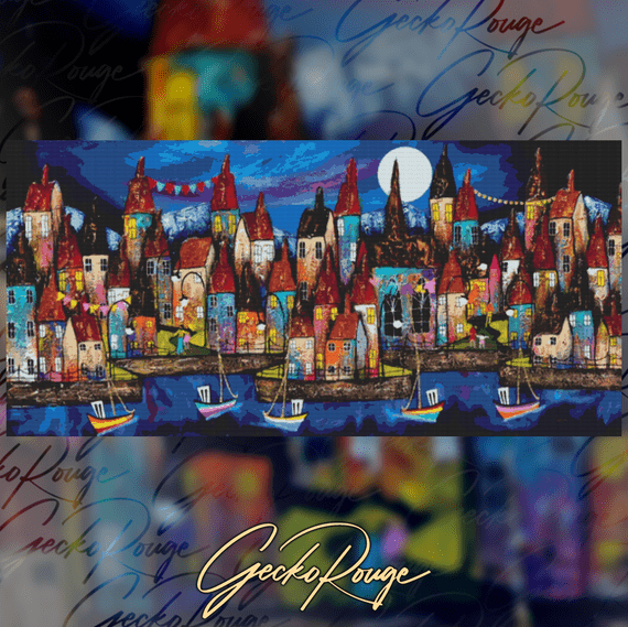 New Style Moonlight by Rozanne Bell Modern Cross Stitch Art Kit