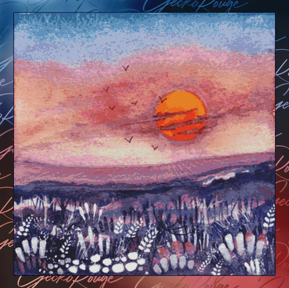Northern Sky by Kate Brazier Modern Cross Stitch Art Kit