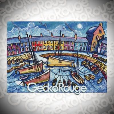 Old Aberaeron by Dorian Spencer Davies Art Modern Cross Stitch Art Kit