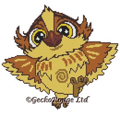 Owl, Alf by Swirlies World Modern Cross Stitch Art Kit