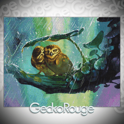 Owls by Eruda Art Modern Cross Stitch Art Kit