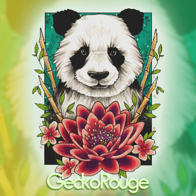 Panda by Lorna Laine Modern Cross Stitch Art Kit