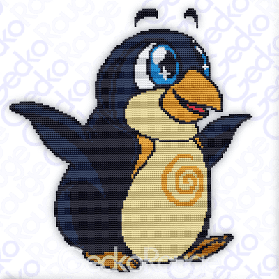 Penguin, Emilio by Swirlies World Modern Cross Stitch Art Kit