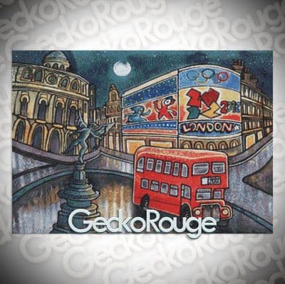 Piccadilly Circus  by Dorian Spencer Davies Art Modern Cross Stitch Art Kit