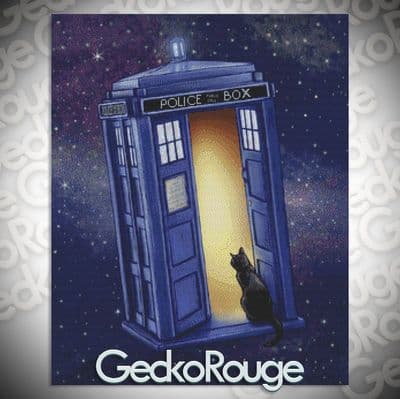 Police Box by J Parks Modern Cross Stitch Art Kit