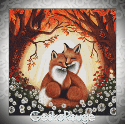 My Fluffy Valentine by River Peacock Modern Cross Stitch Art Kit