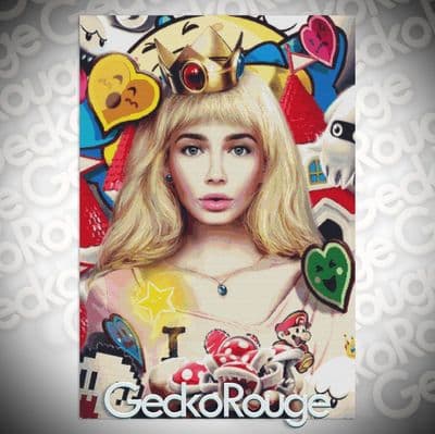 Princess Peach by Omri Koresh Modern Cross Stitch Art Kit