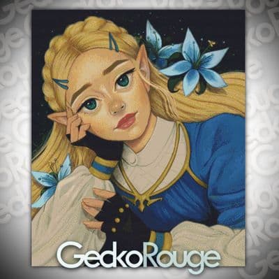 Princess Zelda by Candace McKay Modern Cross Stitch Art Kit