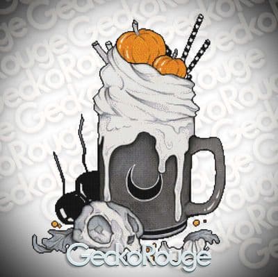 Pumpkin Latte by Anna Marine Modern Cross Stitch Art Kit