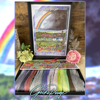 Rainbow Cottage by Kate Brazier Modern Cross Stitch Art Kit (Free Needle Minder)