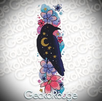 Raven by Lorna Laine Modern Cross Stitch Art Kit