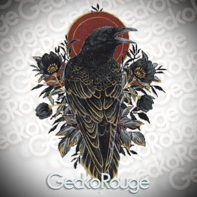 Raven  Inktober by Scandy Girl Modern Cross Stitch Art Kit