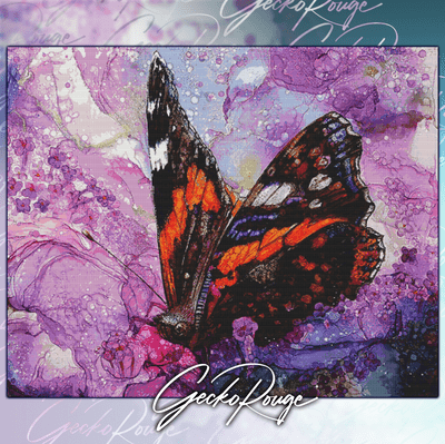 Red Admiral by Katie Day Modern Cross Stitch Art Kit